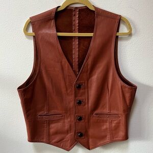 Vintage Western Leather Vest